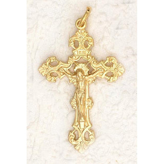 25-Pack - Fleur di Lis Crucifix (Gold) - 2 inch