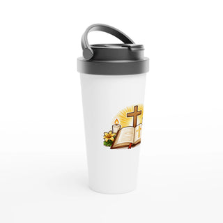 Cross, Bible and Chalice Travel Mug - view 2