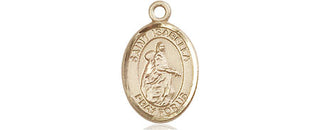 14kt Gold Saint Isabella of Portugal Medal Engraved Catholic Saint Jewelry