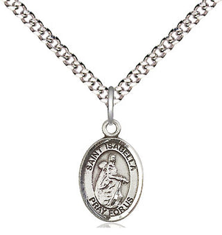 Pewter Saint Isabella of Portugal Medal Religious and Catholic Jewelry Engraved Catholic Saint Jewelry