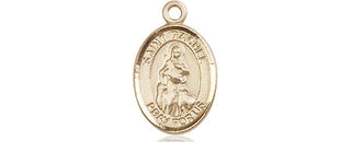 14kt Gold Saint Rachel Medal Engraved Catholic Saint Jewelry