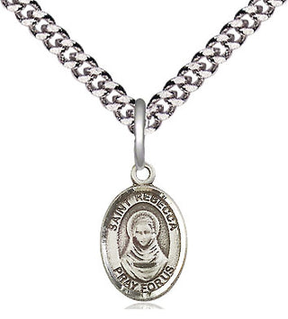 Pewter Saint Rebecca Medal Religious and Catholic Jewelry Engraved Catholic Saint Jewelry