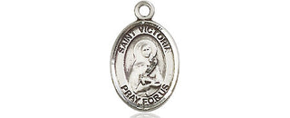Pewter Saint Victoria Medal Engraved Catholic Saint Jewelry