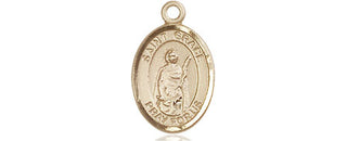 14kt Gold Saint Grace Medal Engraved Catholic Saint Jewelry