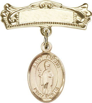 14kt Gold Filled Badge Pin St. Austin Baby Badge - Engravable
