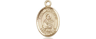 14kt Gold Saint Christian Demosthenes Medal Engraved Catholic Saint Jewelry