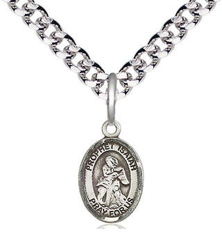 Pewter Saint Isaiah Medal Religious and Catholic Jewelry Engraved Catholic Saint Jewelry