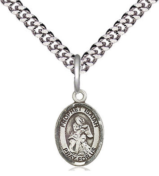 Pewter Saint Isaiah Medal Religious and Catholic Jewelry Engraved Catholic Saint Jewelry