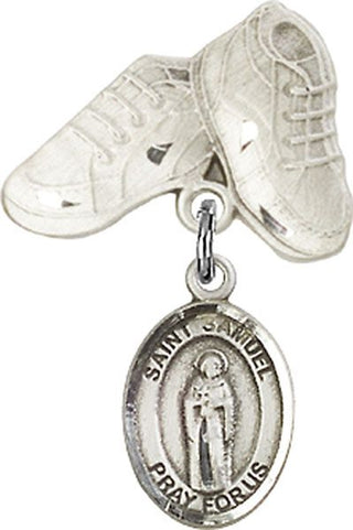 Sterling Silver Baby Boots St. Samuel Baby Badge - Engravable