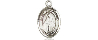 Pewter Saint Hildegard von Bingen Medal Engraved Catholic Saint Jewelry
