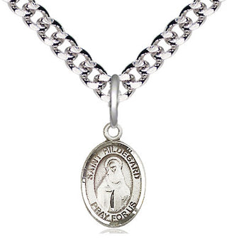 Pewter Saint Hildegard von Bingen Medal Religious and Catholic Jewelry Engraved Catholic Saint Jewelry