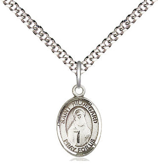 Pewter Saint Hildegard von Bingen Medal Religious and Catholic Jewelry Engraved Catholic Saint Jewelry