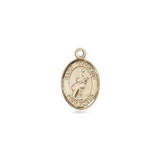 14kt Gold Saint Tarcisius Medal Engraved Catholic Saint Jewelry