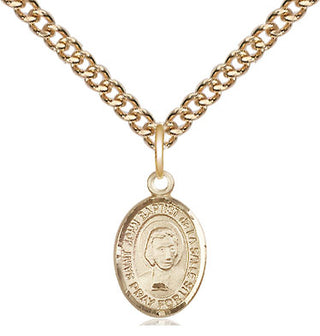 14kt Gold Saint John Baptist de la Salle Medal Engraved Catholic Saint Jewelry