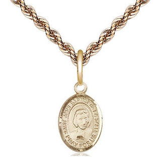 14kt Gold Saint John Baptist de la Salle Medal Engraved Catholic Saint Jewelry