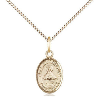 14kt Gold Our Lady of San Juan Medal Engraved Catholic Saint Jewelry