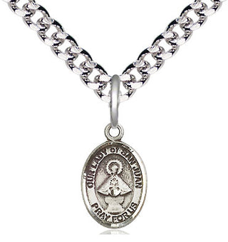 Pewter Our Lady of San Juan Medal Religious and Catholic Jewelry Engraved Catholic Saint Jewelry