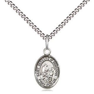 Pewter Saint Bernard of Montjoux Medal Religious and Catholic Jewelry Engraved Catholic Saint Jewelry