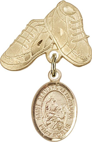14kt Gold Filled Baby Boots St. Bernard of Montjoux Baby Badge - Engravable