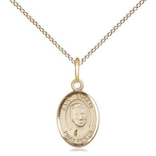 14kt Gold Saint Eugene de Mazenod Medal Engraved Catholic Saint Jewelry