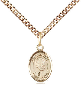 14kt Gold Saint Eugene de Mazenod Medal Engraved Catholic Saint Jewelry