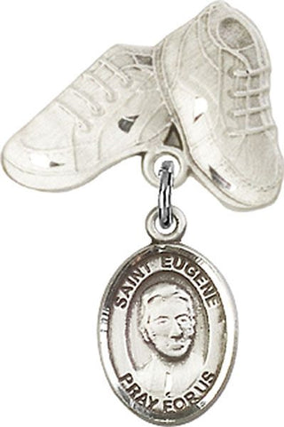 Sterling Silver Baby Boots St. Eugene de Mazenod Baby Badge - Engravable