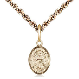 14kt Gold Saint Julia Billiart Medal Engraved Catholic Saint Jewelry