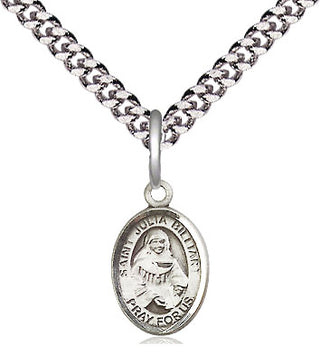 Pewter Saint Julia Billiart Medal Religious and Catholic Jewelry Engraved Catholic Saint Jewelry