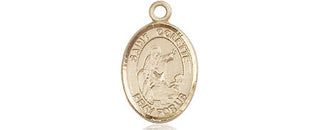 14kt Gold Saint Colette Medal Engraved Catholic Saint Jewelry