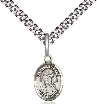 Pewter Saint Colette Medal Religious and Catholic Jewelry Engraved Catholic Saint Jewelry