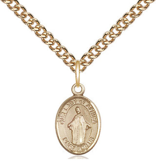 14kt Gold Our Lady of Africa Medal Engraved Catholic Saint Jewelry