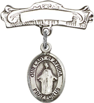 Sterling Silver Badge Pin O/L of Africa Baby Badge - Engravable