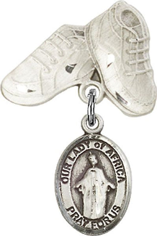 Sterling Silver Baby Boots O/L of Africa Baby Badge - Engravable