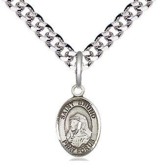 Pewter Saint Bruno Medal Religious and Catholic Jewelry Engraved Catholic Saint Jewelry