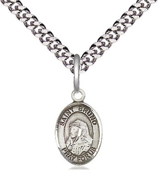 Pewter Saint Bruno Medal Religious and Catholic Jewelry Engraved Catholic Saint Jewelry