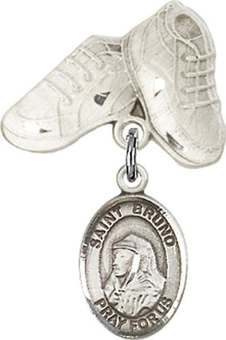 Sterling Silver Baby Boots St. Bruno Baby Badge - Engravable