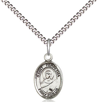 Pewter Saint Perpetua Medal Religious and Catholic Jewelry Engraved Catholic Saint Jewelry