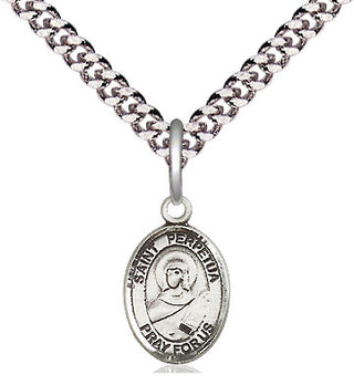 Pewter Saint Perpetua Medal Religious and Catholic Jewelry Engraved Catholic Saint Jewelry