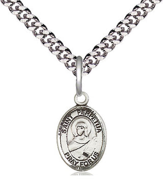 Pewter Saint Perpetua Medal Religious and Catholic Jewelry Engraved Catholic Saint Jewelry