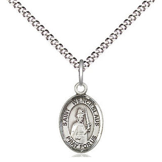 Pewter Saint Wenceslaus Medal Religious and Catholic Jewelry Engraved Catholic Saint Jewelry