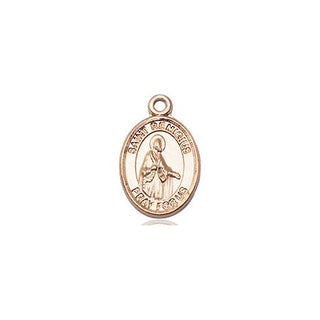 14kt Gold Saint Remigius of Reims Medal Engraved Catholic Saint Jewelry