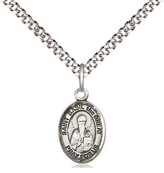 Pewter Saint Basil the Great Medal Religious and Catholic Jewelry Engraved Catholic Saint Jewelry