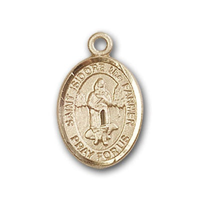 Gold-Filled St. Isidore the Farmer Pendant
