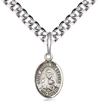 Pewter Saint James the Lesser Medal Religious and Catholic Jewelry Engraved Catholic Saint Jewelry