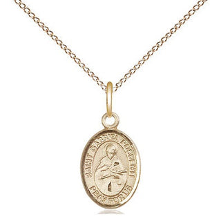 14kt Gold Saint Gabriel Possenti Medal Engraved Catholic Saint Jewelry