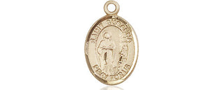 14kt Gold Saint Susanna Medal Engraved Catholic Saint Jewelry