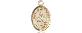 14kt Gold Saint John Vianney Medal Engraved Catholic Saint Jewelry