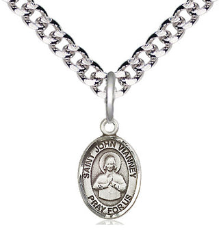 Pewter Saint John Vianney Medal Religious and Catholic Jewelry Engraved Catholic Saint Jewelry
