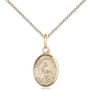14kt Gold Saint Deborah Medal Engraved Catholic Saint Jewelry