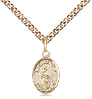 14kt Gold Saint Deborah Medal Engraved Catholic Saint Jewelry